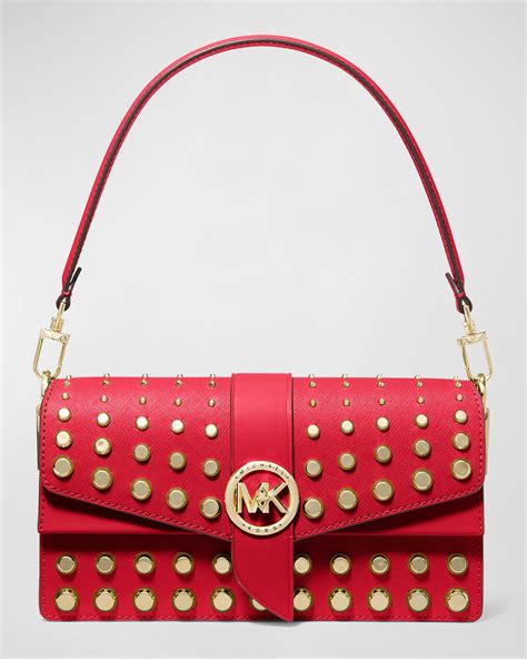 michael kors greenwich medium bucket bag red|Michael Kors greenwich crossbody bag.